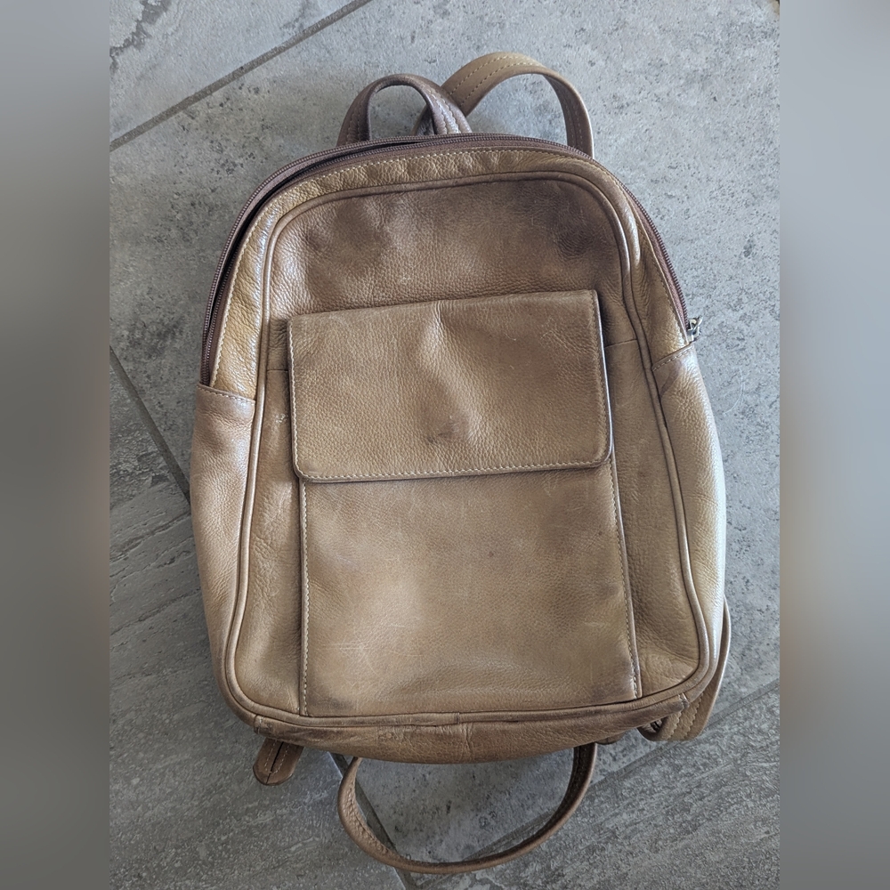 Tignanello Brown Leather Backpack